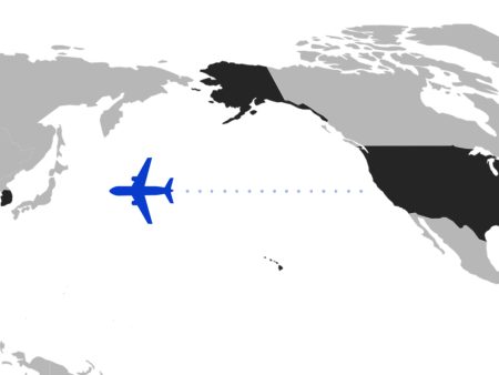 Cities in the US with direct flights from the US to Korea