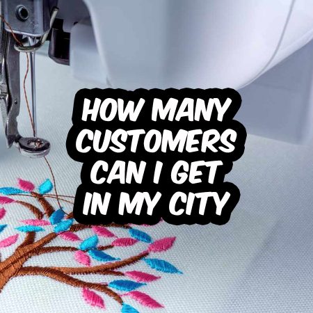 How much of embroidery work can I expect in my city?